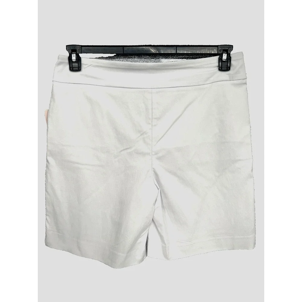 NEW Allison Daley Shorts Women 16‎ XL White Chino Bermuda Tummy Control Panel